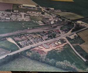 Photo from above of Fordoun in the 1980s