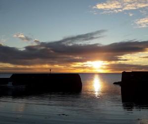 Early morning at Johnshaven Harbour, by Alan Thomson