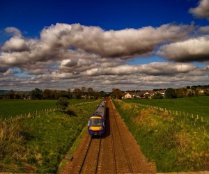 Train leaving Laurencekirk laurencekirk train